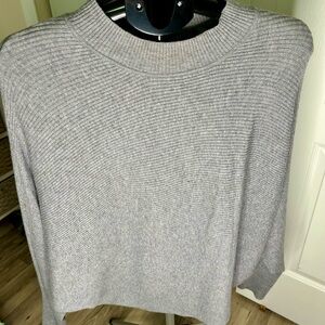 Philosophy Gray ribbed Dolman sleeve Women's Sweater size XL